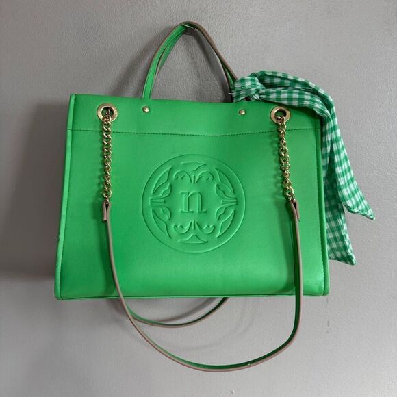 Nanette Lepore Handbags - Nanette Lepore Camille triple section tote in green